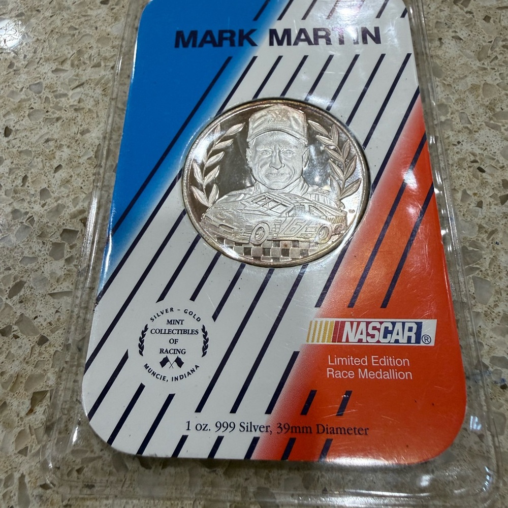 .999 Pure Silver NASCAR Limited Edition Race Medallion - Silver Cannot find!